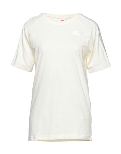 Shop Kappa Woman T-shirt Ivory Size L Cotton In White