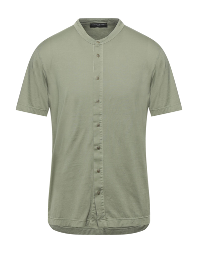 Shop Daniele Fiesoli Man Shirt Military Green Size S Cotton