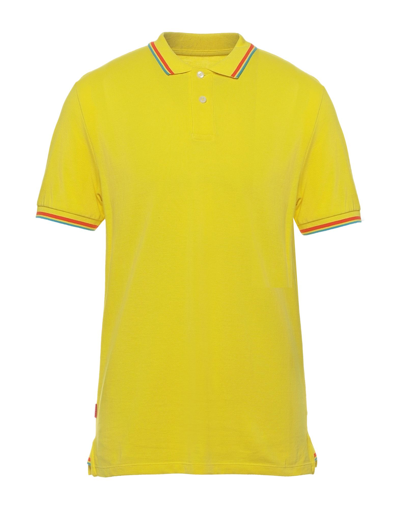 Shop At.p.co At. P.co Man Polo Shirt Yellow Size L Cotton