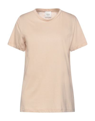Shop Alysi Woman T-shirt Sand Size 8 Modal, Cotton In Beige