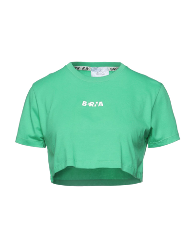 Shop Berna Woman T-shirt Green Size Xs Cotton