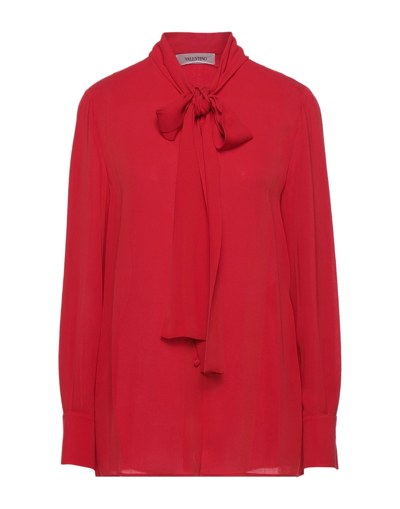 Shop Valentino Shirts In Red
