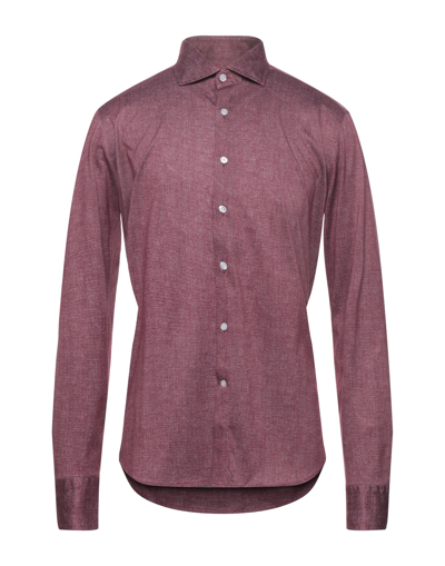 Shop Sonrisa Man Shirt Garnet Size 15 ½ Cotton In Red