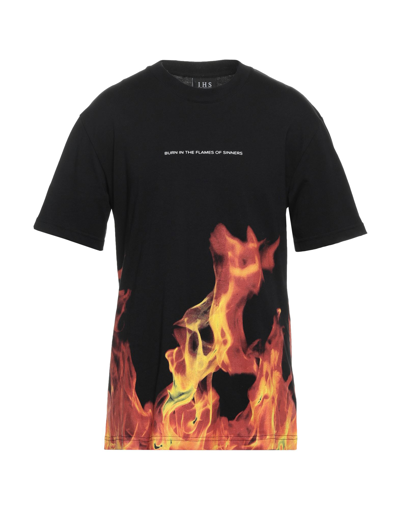Shop Ihs Man T-shirt Black Size L Cotton