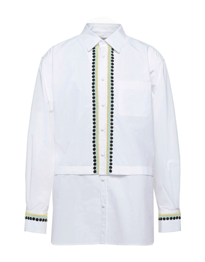 Shop Valentino Garavani Man Shirt White Size 15 ¾ Cotton, Polyester