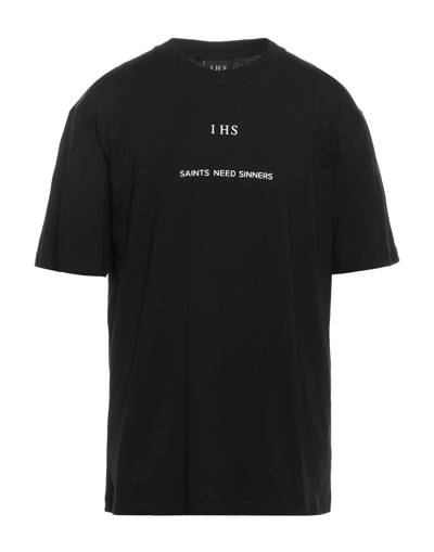 Shop Ihs Man T-shirt Black Size Xs Cotton