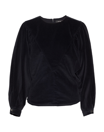 Shop Isabel Marant Woman Top Black Size 10 Cotton