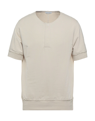 Shop Paolo Pecora Man T-shirt Beige Size S Cotton, Elastane