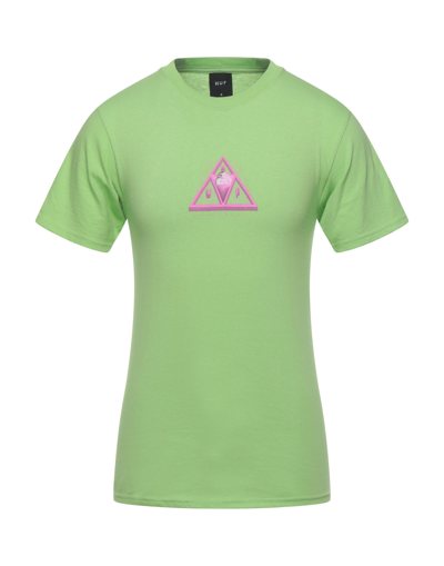 Shop Huf Man T-shirt Acid Green Size S Cotton