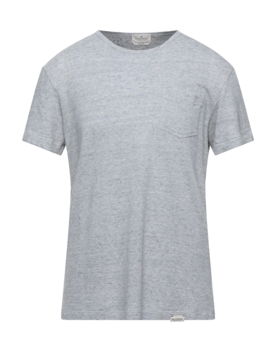 Shop Brooksfield Man T-shirt Sky Blue Size S Cotton, Linen