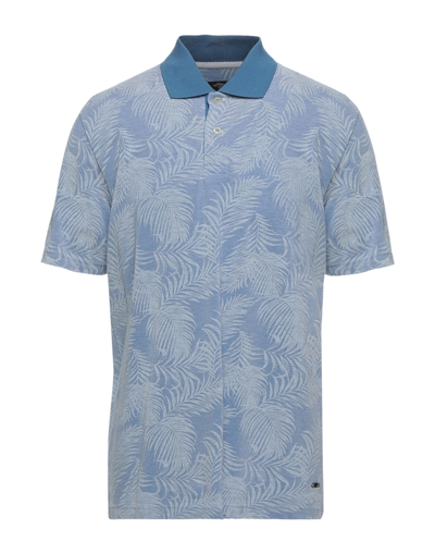 Shop Fynch-hatton® Polo Shirts In Sky Blue