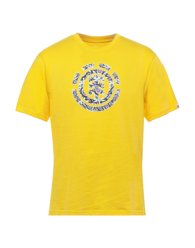Shop Element Man T-shirt Yellow Size Xl Cotton