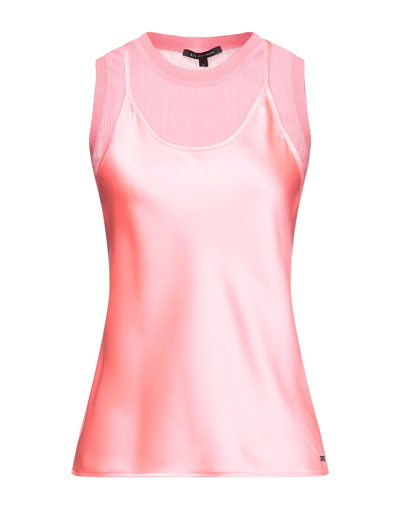 Shop Armani Exchange Woman Top Pink Size L Polyester