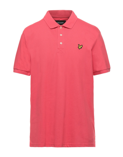 Shop Lyle & Scott Polo Shirts In Coral