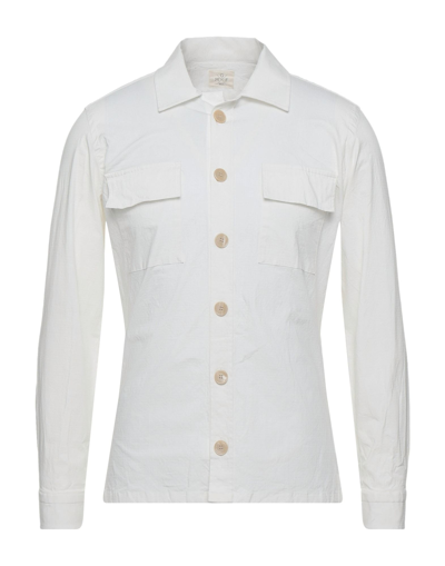 Shop Gmf 965 Man Shirt White Size L Cotton, Elastane