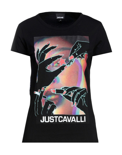 Shop Just Cavalli Woman T-shirt Black Size M Cotton