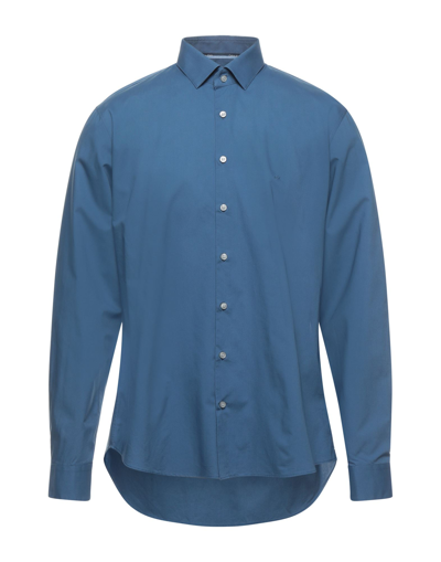 Shop Calvin Klein Shirts In Slate Blue