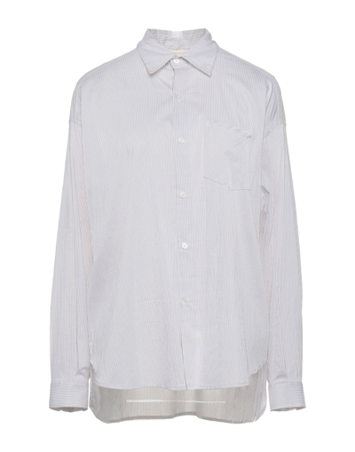 Shop Semicouture Woman Shirt Light Grey Size 6 Cotton, Polyester
