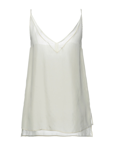 Shop Alysi Woman Top Ivory Size 6 Silk, Cotton In White