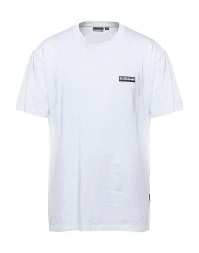 Shop Napapijri Man T-shirt White Size S Cotton