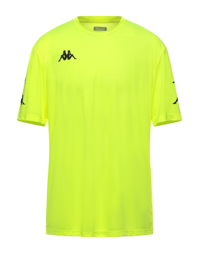 Shop Kappa Man T-shirt Yellow Size Xs Polyester