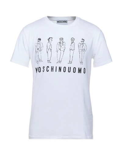 Shop Moschino Man T-shirt White Size 36 Cotton