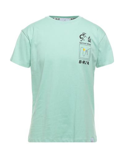 Shop Berna Man T-shirt Light Green Size M Cotton