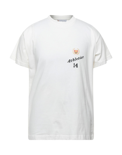 Shop Bel-air Athletics Man T-shirt Ivory Size L Cotton In White