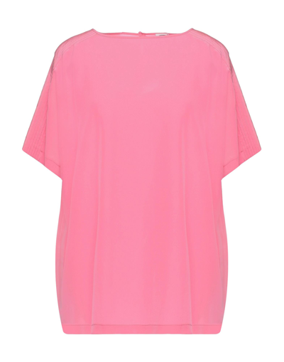 Shop M Missoni Woman Top Pink Size L Silk