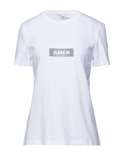Shop Amen Woman T-shirt White Size Xs Cotton