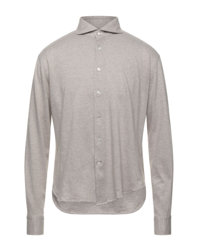 Shop Alessandro Gherardi Man Shirt Beige Size 17 ½ Cotton