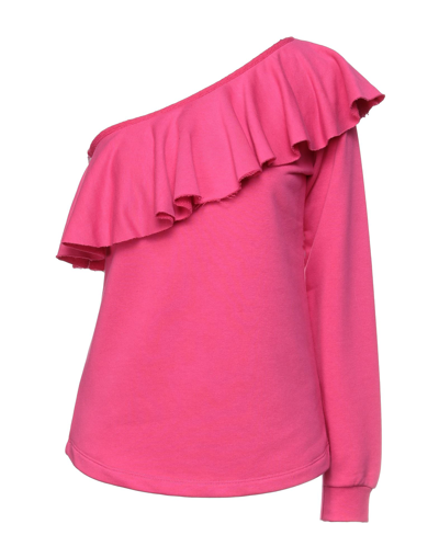 Shop Alessia Santi Woman Sweatshirt Fuchsia Size M Cotton In Pink