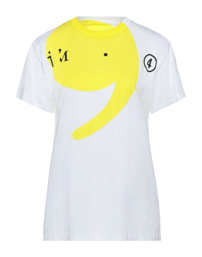 Shop Maison Margiela T-shirts In Yellow