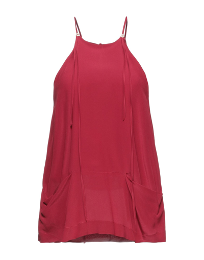 Shop Jejia Woman Top Garnet Size 6 Silk In Red