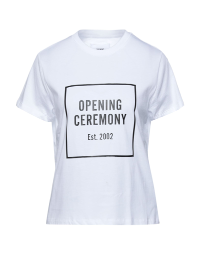 Shop Opening Ceremony Woman T-shirt White Size L Cotton