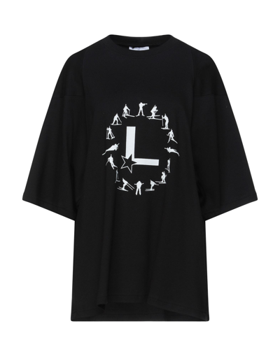 Shop Lourdes New York Woman T-shirt Black Size S Cotton, Elastane