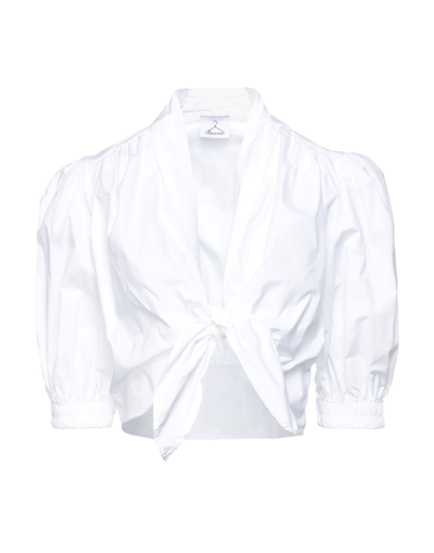 Shop Berna Woman Shirt White Size S Cotton, Elastane