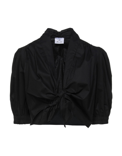 Shop Berna Woman Shirt Black Size M Cotton, Elastane