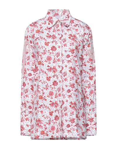 Patou Floral-print Long-sleeved Shirt In Red