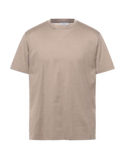 Shop Paolo Pecora Man T-shirt Khaki Size M Cotton In Beige
