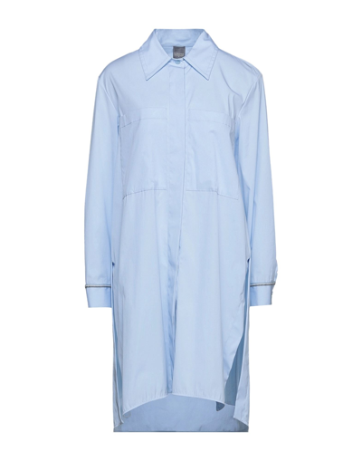 Shop Lorena Antoniazzi Woman Shirt Sky Blue Size 4 Cotton, Polyamide, Elastane, Nylon, Metal