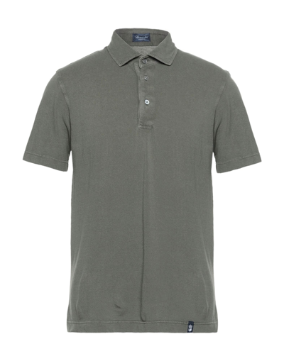 Shop Drumohr Polo Shirts In Military Green