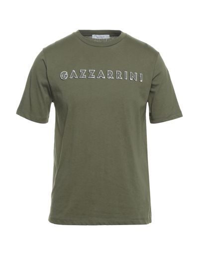 Shop Gazzarrini Man T-shirt Military Green Size S Cotton