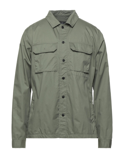 Shop Adhoc Man Shirt Military Green Size 42 Cotton