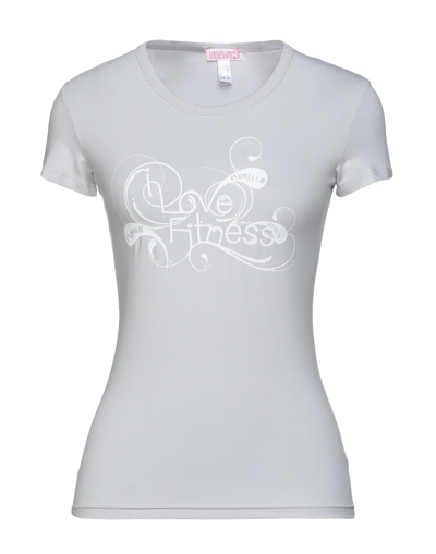 Shop Frankie Morello Woman T-shirt Light Grey Size 8 Cotton, Elastane
