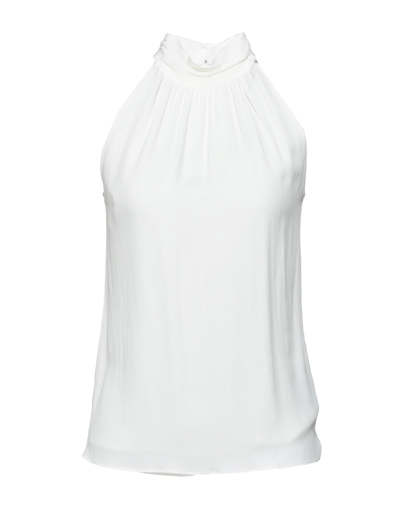 Shop Anna Molinari Woman Top Ivory Size 4 Acetate, Silk In White