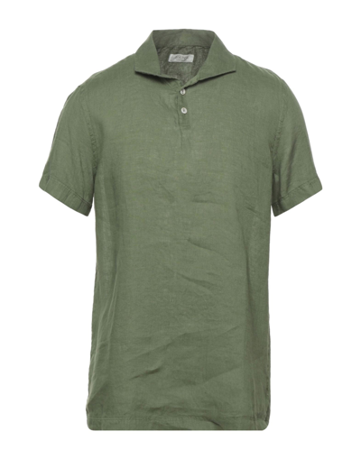 Shop Sseinse Man Shirt Military Green Size S Linen