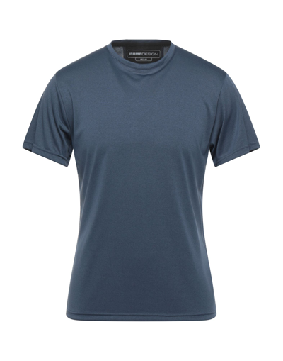 Shop Momo Design Man T-shirt Slate Blue Size Xl Polyester, Cotton, Elastane