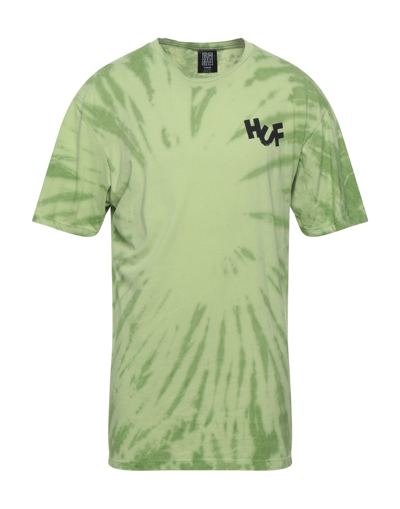 Shop Huf Man T-shirt Light Green Size S Cotton