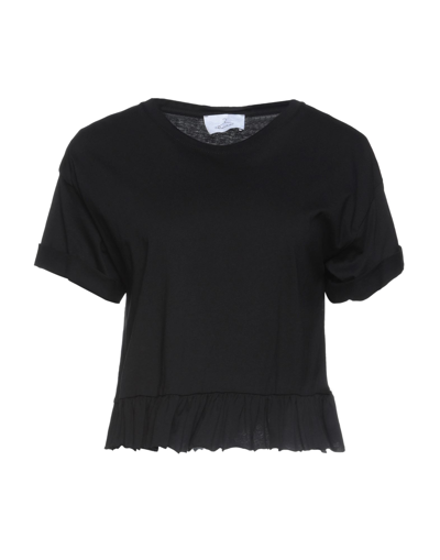 Shop Berna Woman T-shirt Black Size Xs Cotton